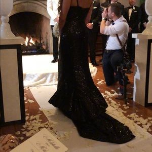Black sequin gown